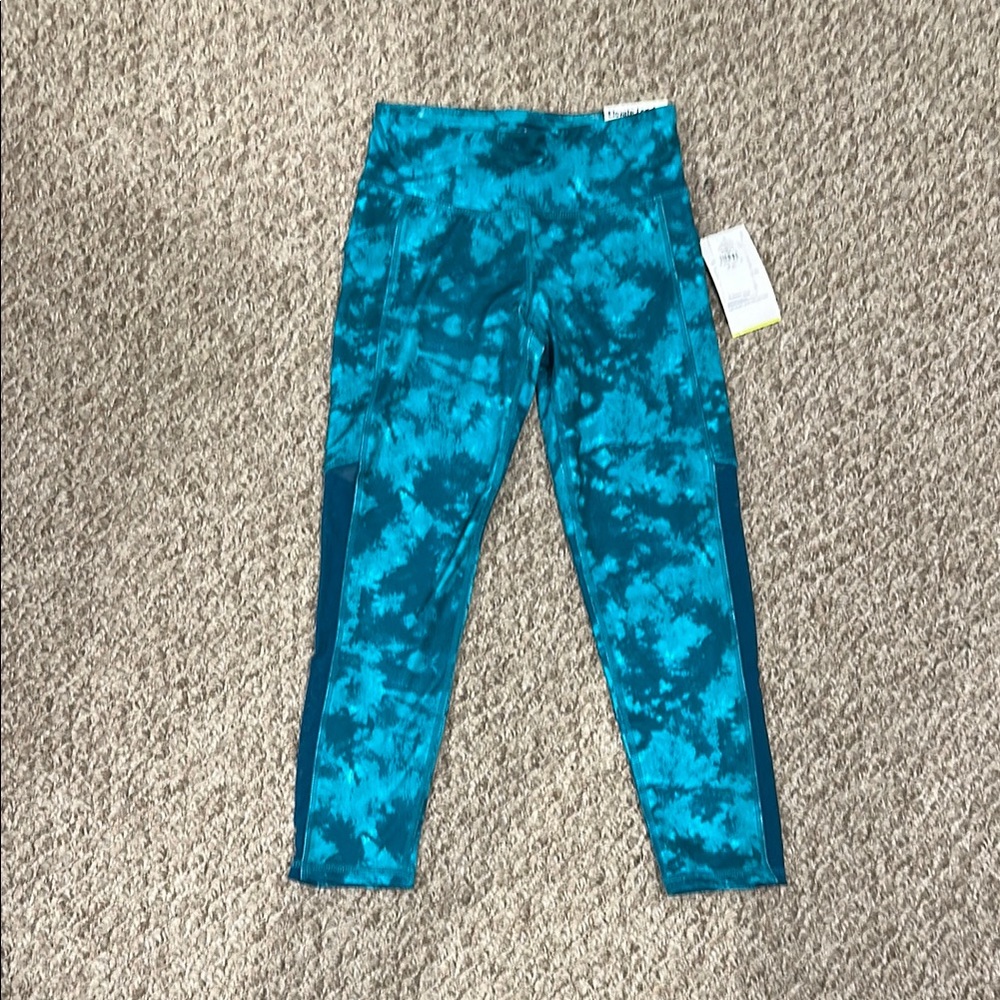 Old Navy Blue Leggings Vibrant Tie-Dye Design